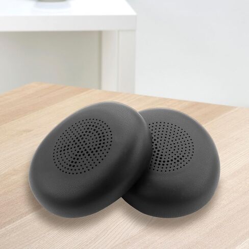 وسائد أذن بديلة لـ Jabra Evolve2 65 - وسائد أذن من الجلد البروتيني الناعم لسماعات Jabra Evolve2 65/ Evolve2 40/ Elite 45h اللاسلكية على الأذن (أسود) in Kuwait
