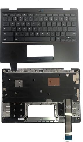 Replacement Laptop Palmrest Keyboard Assembly Part for Asus Chromebook 11 CR1100FKA Upper Case 90NX03E1-R30US0(WFC) in Saudi Arabia