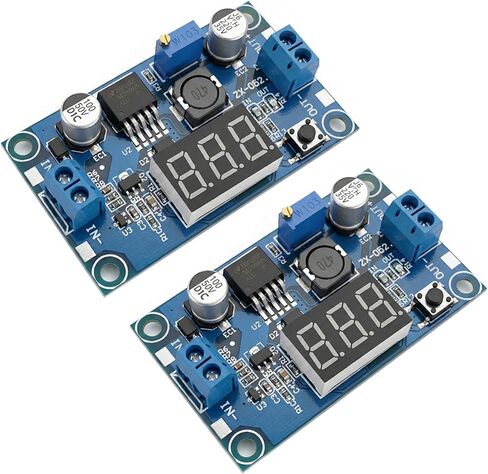 LM2596S وحدة إمداد طاقة محول DC-DC قابلة للتعديل مع مدخل عرض مقياس الجهد الرقمي 4-40 فولت، 1.25-37 فولت 3 أمبير (عبوة من 3) in Kuwait