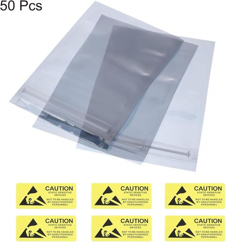 Anti Static Bags Shielding Bag 50pcs 3x4.7inch(8x12cm) Resealable with Labels for Hard Drive HDD SSD PCB Board in Saudi Arabia