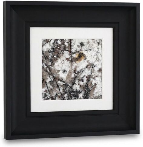 Natural Marble Decorative Wall Art Home Decor for Living Room Abstract Stone Painting Bedroom Aesthetic Office Farmhouse Fall Heavy Texture Picture Framed 14x14 inch Four Seasons Green in Saudi Arabia