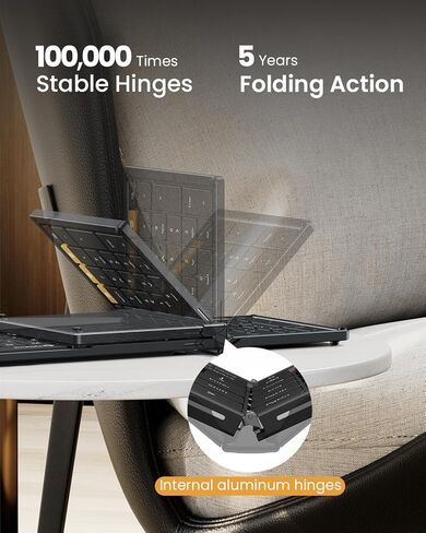 ProtoArc XKM01 Foldable Keyboard Mouse and CS100 Portable Laptop Stand for Desk Combo - Black in Saudi Arabia