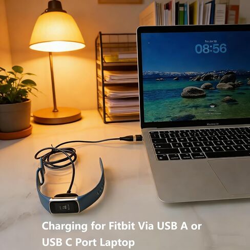 USB A and USB C Charger for Fitbit Charge 6/5 Luxe,3.3 Feet Magnetic Charging Cable with Reset Button, Power Cord Replacement with Type-C Adapter for Fitbit Charge 6/5 Luxe Watch in Saudi Arabia