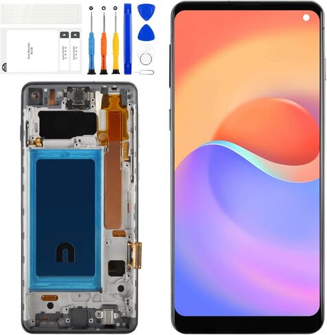 Galaxy S10 Screen Replacement for Samsung Galaxy S10 LCD Display Screen Assembly Replacement with Frame G973U G973FD SM-G973F LCD Touch Digitizer US Version(TFT,Fingerprint not Support) in Saudi Arabia
