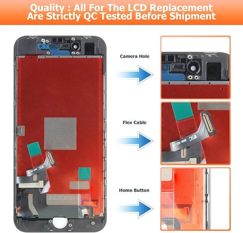 قطع غيار شاشة iPhone SE 2020 لهاتف iPhone 8/SE 2nd Gen شاشة LCD A2275 A2298 A2296 قطع غيار مجموعة محول رقمي تعمل باللمس in Kuwait