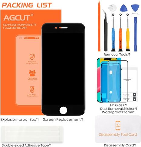 قطع غيار شاشة iPhone SE 2020 لهاتف iPhone 8/SE 2nd Gen شاشة LCD A2275 A2298 A2296 قطع غيار مجموعة محول رقمي تعمل باللمس in Kuwait