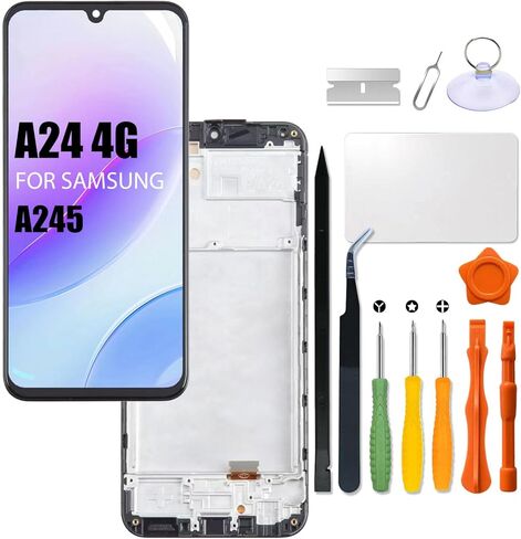 Replacement for Samsung Galaxy A24 4G LCD Screen with Frame for Samsung A245F A245F/DS A245F/DSN A245M A245M/DS A245N Touch Screen Digitizer Assembly LCD Display with Repair kit in Saudi Arabia