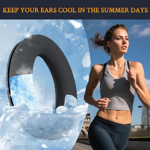 وسائد أذن من جل التبريد الكامل من SOULWIT لسماعات الرأس Bose QuietComfort QC 35/QC35ii/QC45/QC SE/Quiet Comfort اللاسلكية فوق الأذن، استبدال وسائد الأذن بإسفنج عالي الكثافة - أسود in Kuwait