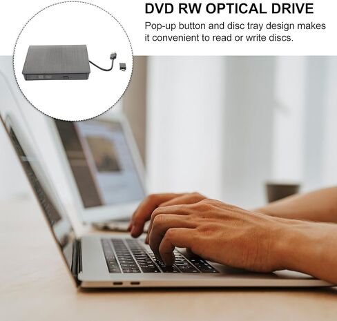 فتحة خارجية لتحميل أقراص CD DVD Rw ومسجل محرك الأقراص الضوئية USB 3.0 باللون الأسود لاستخدام الكمبيوتر المكتبي المحمول in Kuwait