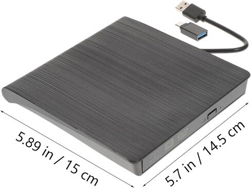 فتحة خارجية لتحميل أقراص CD DVD Rw ومسجل محرك الأقراص الضوئية USB 3.0 باللون الأسود لاستخدام الكمبيوتر المكتبي المحمول in Kuwait