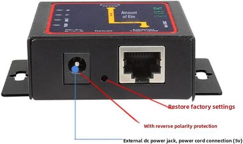Industrial Serial Server, 232 to Ethernet Converter with Bidirectional Transmission, ESD Protection, for Server Client UDP Mode 7 8 10 Systems (US Plug) in Saudi Arabia
