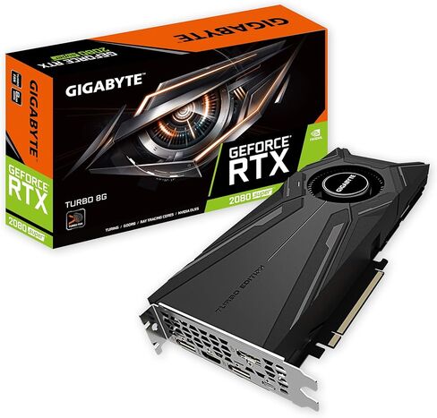 بطاقة رسومات GIGABYTE GeForce RTX 2080 Super Turbo 8G، مروحة Turbo Style، 8 جيجابايت 256 بت GDDR6، بطاقة فيديو GV-N208STURBO-8GC in Saudi Arabia
