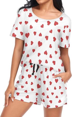 Laprad Women's Pajama Set Soft Short Sleeve 2 Piece Lounge Sleepwear Pjs Sets with Pockets in Saudi Arabia