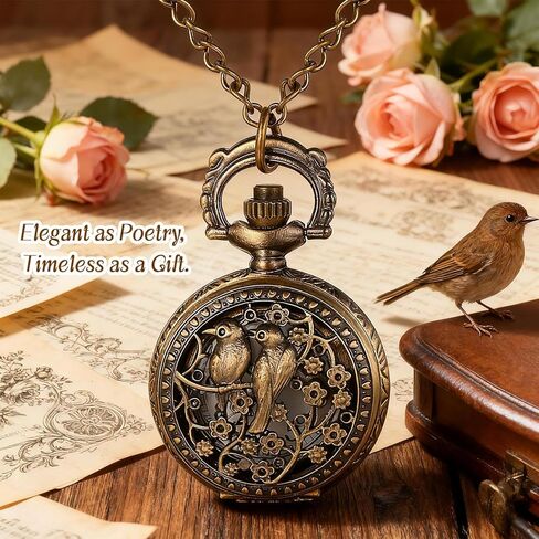 LANCARDO Antique Bronze Unisex Hollow Out Astrolabe Carving Arabic Markers Pocket Watch with Chain in Kuwait