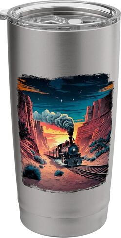 Live For The Journey - Vintage Steam Engine Locomotive Train Stainless Steel Insulated Tumbler in Saudi Arabia