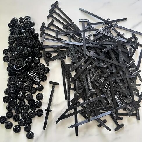 100PCS Black Zip Ties, Cable Tie Buckle, Nylon Universal Cable Tie Buckle, Zip Ties Heavy Duty, cable Management, Car Universal cable tie Repair buckle Plastic Fasteners, Tools & Home Improvement in Saudi Arabia