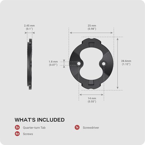 TUSITA S00-02030-00 Quarter-Turn Tab Kit Compatible with Garmin Edge 540 840 GPS, 2-Pack in Saudi Arabia