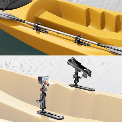 2 PCS 7" Kayak Track Mount, Kayak Low Profile Rail for Boat Fishing Rod Holder, Fish Finder, Cup Holder, Paddle Mount, Anchor Cleats, Compatible with RAM Mounts T-Bolt Attachment, 20 Screws in Saudi Arabia