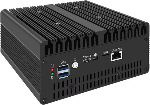 كمبيوتر صغير بدون مروحة I7-13620H مع DDR5 M.2 Nvme 4*i226 2.5G LAN، USB، HDMI، DP، Type-c، Intel 82599ES 2 * 10G SFP+، WiFi، جهاز Micro Router، AES-NI، OPNsense، NO RAM NO SSD in Saudi Arabia