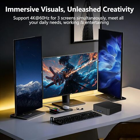 أحدث كمبيوتر شخصي صغير لعام 2026، ذاكرة وصول عشوائي 16 جيجابايت و1 تيرابايت SSD، معالج Intel N5095 (يصل إلى 2.9 جيجا هرتز)، كمبيوتر مكتبي صغير يدعم شاشة مزدوجة 4K، WiFi & BT 5.2 للأعمال والمكتب والخادم المنزلي والنوع C وUSB3.0 in Kuwait