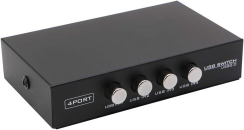 USB Printer Sharing Device, 4 in 1 Out Printer Sharing Device 4-Port Manual KVM Switching Splitter Hub Converter in Saudi Arabia