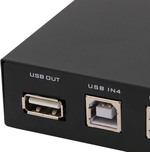 USB Printer Sharing Device, 4 in 1 Out Printer Sharing Device 4-Port Manual KVM Switching Splitter Hub Converter in Saudi Arabia
