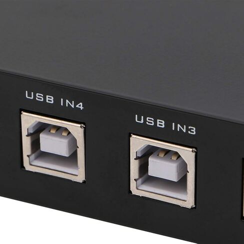 USB Printer Sharing Device, 4 in 1 Out Printer Sharing Device 4-Port Manual KVM Switching Splitter Hub Converter in Saudi Arabia