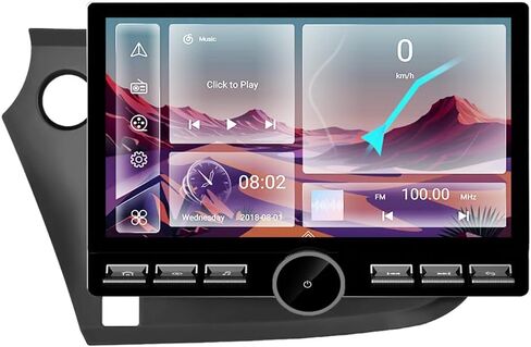 Android 15 for Honda Insight Radio 2009-2014 with Apple Carplay Android Auto4GB RAM+64GB ROM 10.8" Touch Screen with Car Stereo GPS WiFi Bluetooth FM Backup Camera SWC in Kuwait
