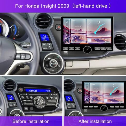 Android 15 for Honda Insight Radio 2009-2014 with Apple Carplay Android Auto4GB RAM+64GB ROM 10.8" Touch Screen with Car Stereo GPS WiFi Bluetooth FM Backup Camera SWC in Kuwait