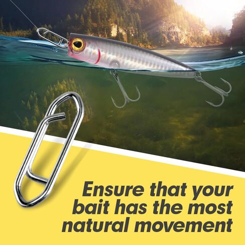 10 PCS Fishing Power Speed Clips, High Strength Stainless Steel Speed Clip for Fishing Lure Quick Change, Freshwater Saltwater Crankbait Popper Lures Quick Snap Connector Tackle in Saudi Arabia