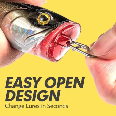 10 PCS Fishing Power Speed Clips, High Strength Stainless Steel Speed Clip for Fishing Lure Quick Change, Freshwater Saltwater Crankbait Popper Lures Quick Snap Connector Tackle in Saudi Arabia
