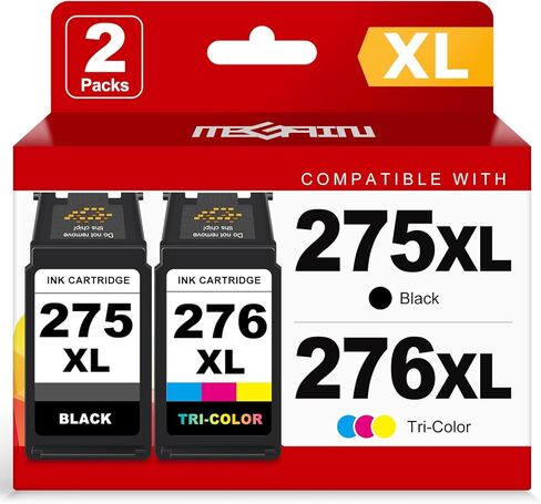 خراطيش حبر 275XL 276XL بديلة خرطوشة حبر Canon PG-275 275 XL وCL-276 276 XL متوافقة مع طابعات Canon PIXMA TR4700 TR4720 TS3700 TS3722 TS3500 TS3522 (حزمة كومبو واحدة باللون الأسود) in Kuwait