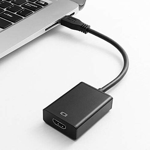 محول كابل USB 3.0 إلى فيديو مع مخرج صوت وشاشات متعددة محول 1080P لـ (أسود) in Kuwait
