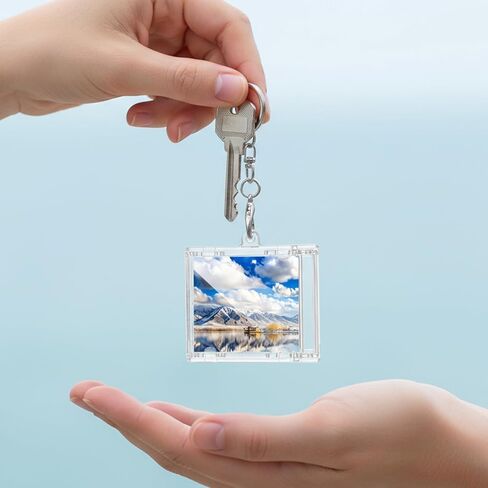 Tobeelec 40 Pcs Mini CD Holder Keychain Bulk Album Case Plastic Player Shaped Key Pendant Blank DVD Case Clear CD Jewel Keyring for DIY(CD Is Not Included) in Kuwait