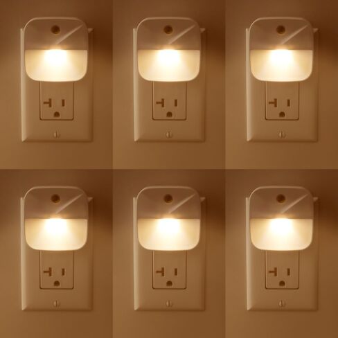 Aultra Night Light LED Night Lights Plug Into Wall - Super Smart Dusk to Dawn Sensor Activated, Automated On & Off, Used for Kitchen, Bathroom, Home Improvement, Bedroom (6-Pack) in Kuwait