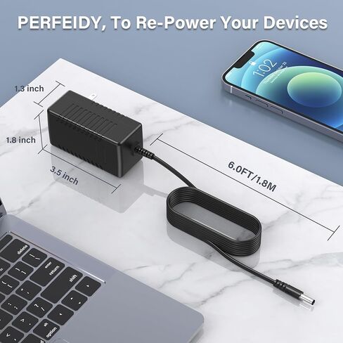 UL Listed Power Cord for ALLWEI 300W 280Wh 600W SGR-PPS300-2 Power Station Peak Replacement Charger AC Adapter 6.0Ft Extra Long DC Supply PERFEIDY in Saudi Arabia