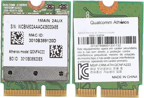 بطاقة Acogedor Dual Band Atheros AR9462 300Mbps WiFi مع BT 4.0 لـ ACER V3 371 E5 571G V5 573G in Kuwait