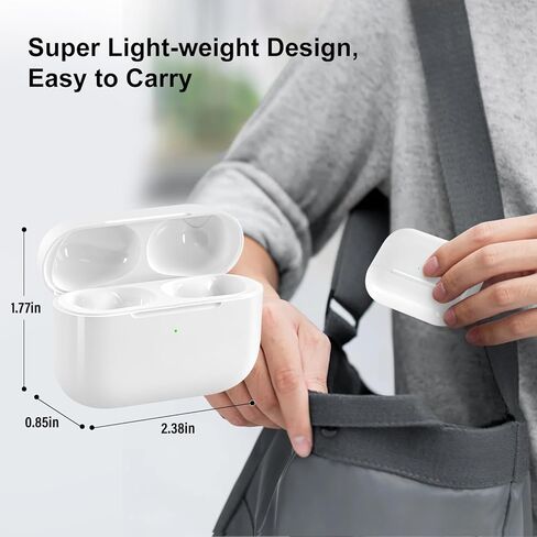 حافظة شحن لاسلكية متوافقة مع AirPod Pro الجيل الثالث مع شحن USB-C، استبدال علبة شاحن Air Pod Pro 3 مع وظيفة الاقتران بالبلوتوث، بدون سماعات أذن in Kuwait