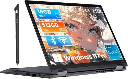 لاب توب لينوفو ثينك باد X13 يوجا الجيل 2 بشاشة لمس، انتل كور i5-1145G7، 16 جيجا DDR4، 512 جيجا اس اس دي، لوحة مفاتيح بإضاءة خلفية، HDMI، شاشة 13.3 بوصة عالية الدقة بالكامل، ويندوز 11 برو (متجدد) in Kuwait