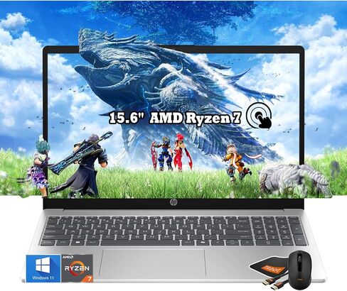 كمبيوتر محمول بشاشة تعمل باللمس HP 15.6 بوصة FHD | AMD Ryzen 7 7730U (Beats i9-10880H) | ذاكرة الوصول العشوائي 32 جيجابايت | 2 تيرابايت SSD | Wi-Fi 6 | Win 11 | كمبيوتر محمول Portatil Computadora - كلية كلية إدارة الأعمال | مع ملحقات in Saudi Arabia