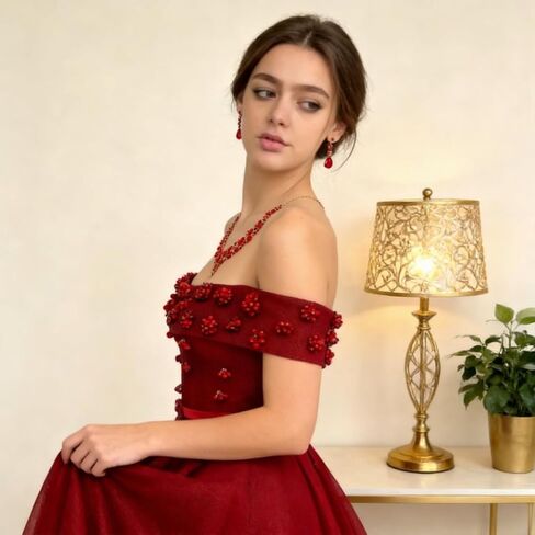 Teardrop Cluster Crystal Jewelry Set for Women Necklace Earrings Bracelet Wedding in Saudi Arabia