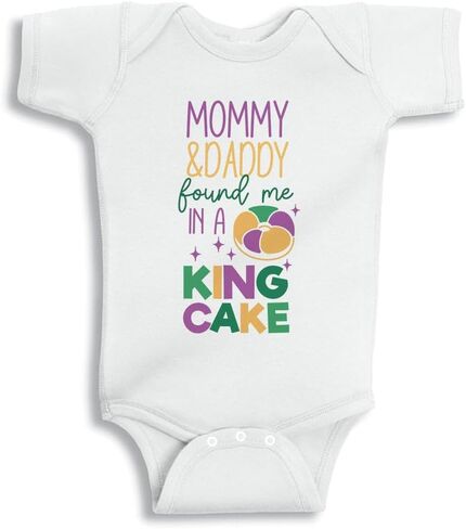 Mommy and Daddy Found Me in a King Cake Baby Infant Bodysuit in Saudi Arabia
