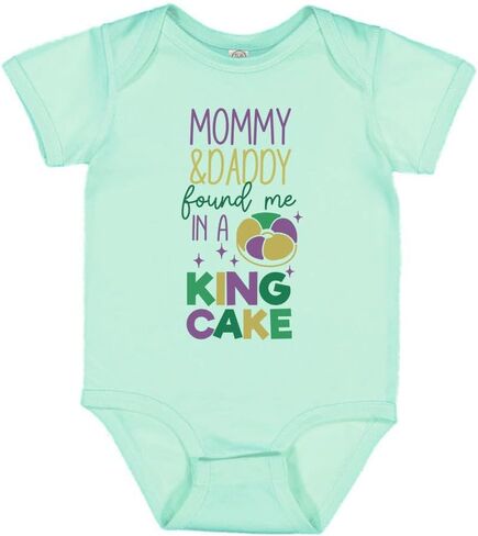 Mommy and Daddy Found Me in a King Cake Baby Infant Bodysuit in Saudi Arabia