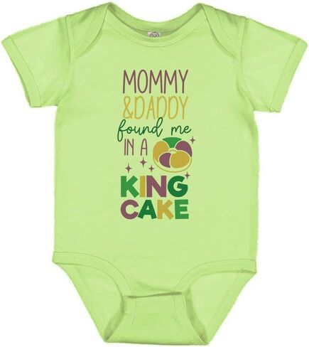 Mommy and Daddy Found Me in a King Cake Baby Infant Bodysuit in Saudi Arabia