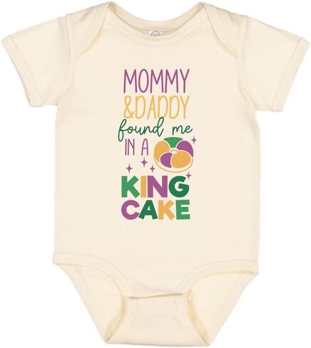 Mommy and Daddy Found Me in a King Cake Baby Infant Bodysuit in Saudi Arabia