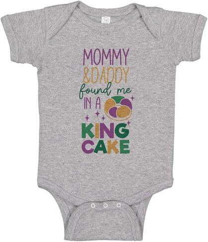 Mommy and Daddy Found Me in a King Cake Baby Infant Bodysuit in Saudi Arabia