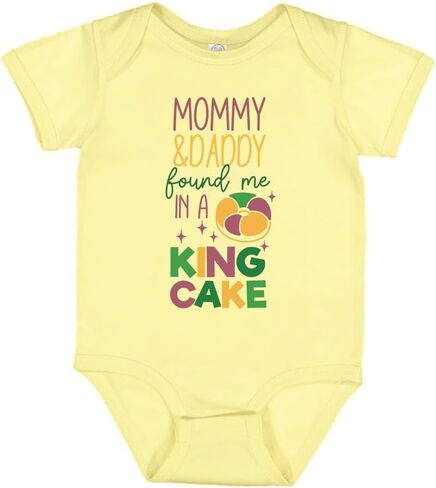 Mommy and Daddy Found Me in a King Cake Baby Infant Bodysuit in Saudi Arabia