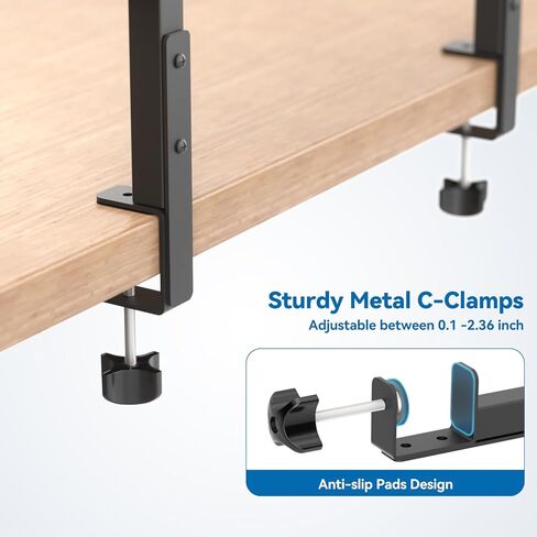 KDD 4-Slot Vertical Laptop Stand and Clamp On Desk Organizer for Office & Home Accessories in Saudi Arabia