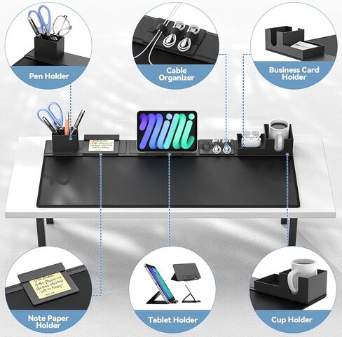 KDD 6 in 1 Desk Pad and Organizer Set and 4-Slot Vertical Laptop Stand in Saudi Arabia