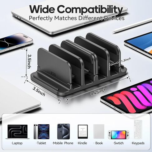 KDD 6 in 1 Desk Pad and Organizer Set and 4-Slot Vertical Laptop Stand in Saudi Arabia